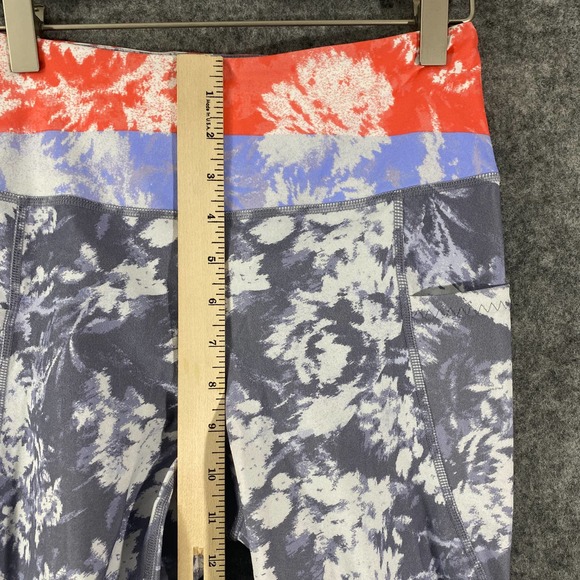 Free People Movement Leggings Small Gray Floral Wave Rider High Rise - Picture 10 of 15